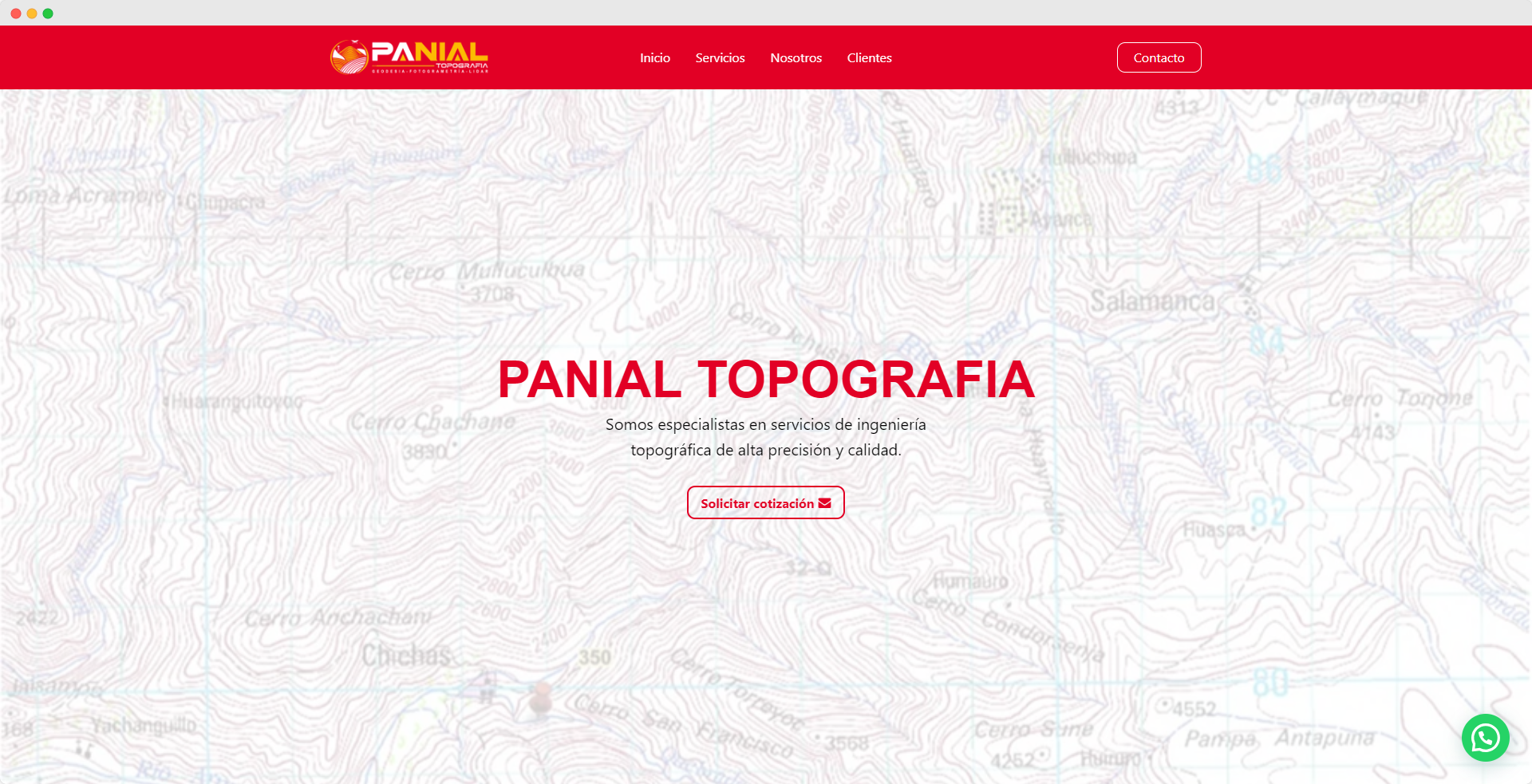 Panial Topografía